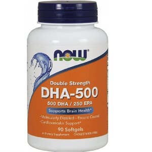 NOW Докозагексаеновая кислота (ДГК-500 (DHA-500 1448 мг