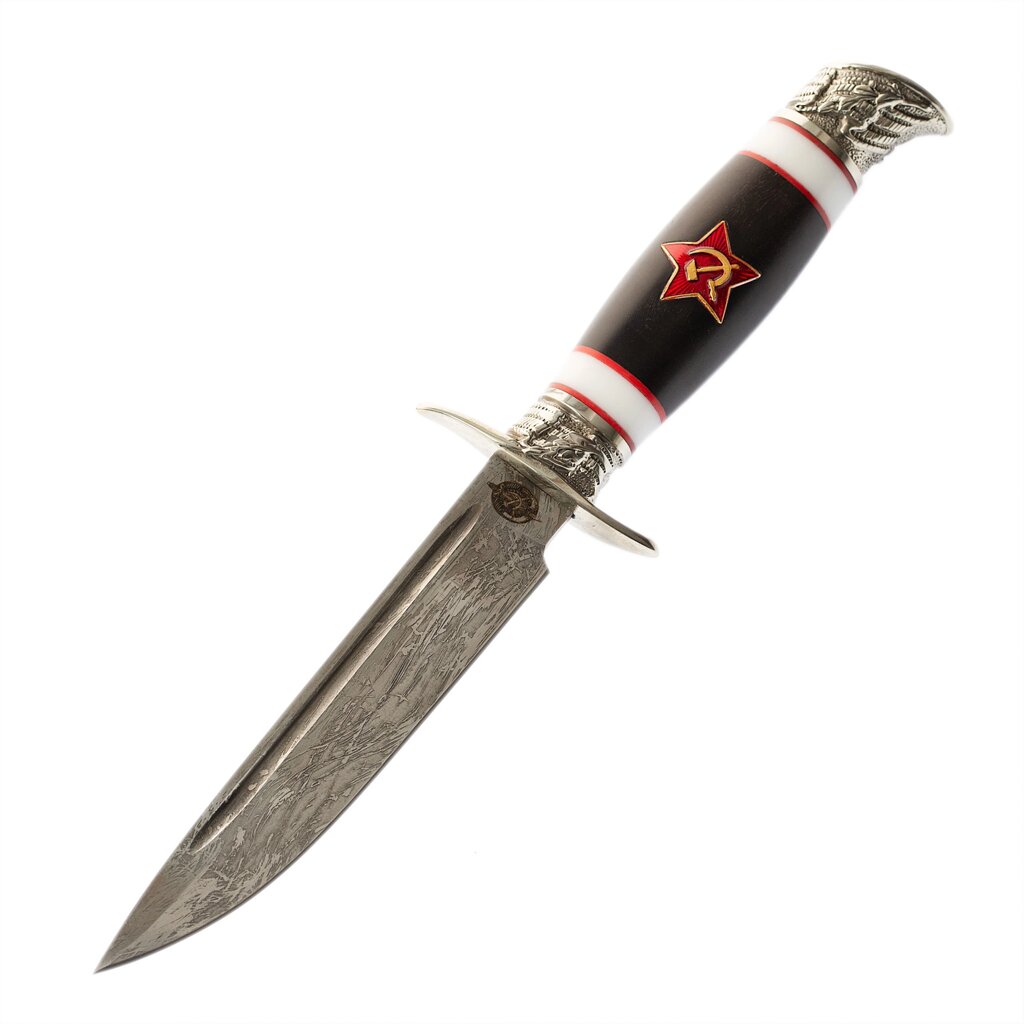Нож Финка НКВД со звездой, сталь K340, граб от компании Admi - фото 1