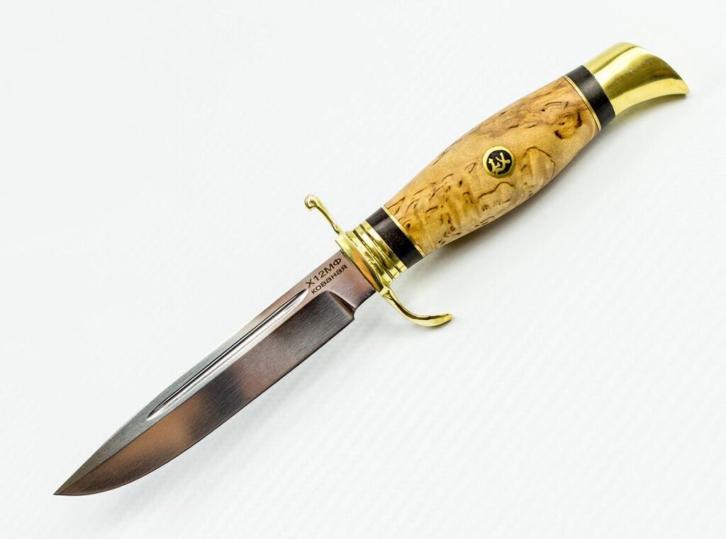 Нож Финка НКВД, сталь Х12МФ, карельская берёза от компании Admi - фото 1