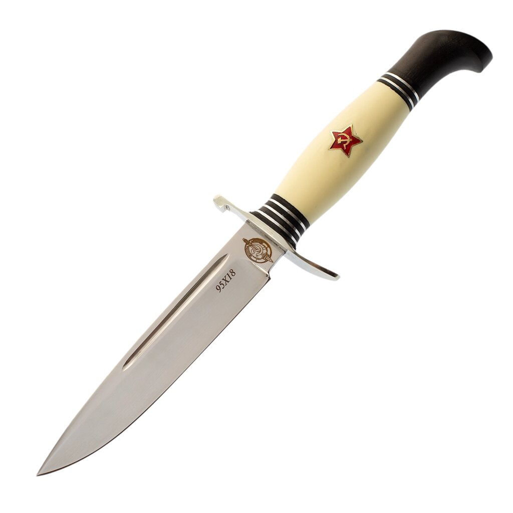 Нож Финка НКВД Звезда, сталь 95х18, рукоять пластик от компании Admi - фото 1