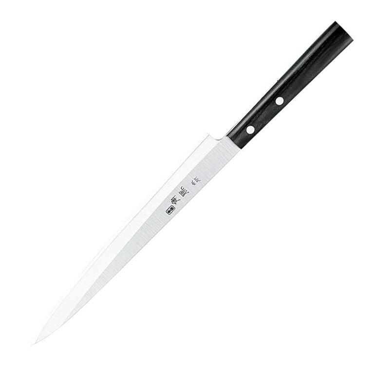 Нож кухонный для суши Shimomura Янагиба, сталь DSR1K6, рукоять дерево пакка от компании Admi - фото 1