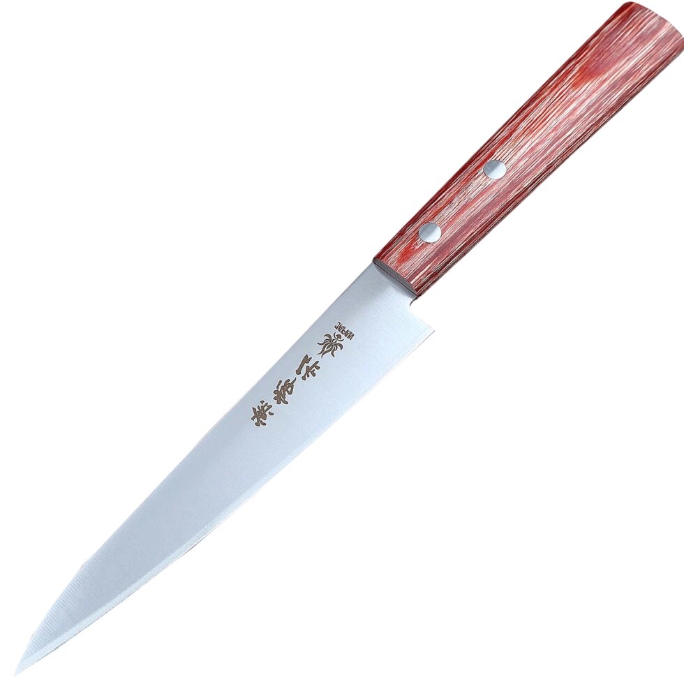 Нож кухонный Kanetsune 135 мм, сталь DSR-1K6, рукоять pakka wood от компании Admi - фото 1