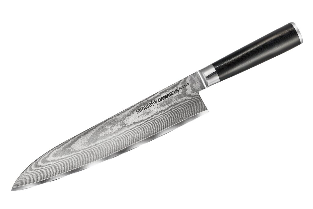 Нож кухонный "Samura DAMASCUS" Гранд Шеф 240 мм, G-10, дамаск 67 слоев от компании Admi - фото 1