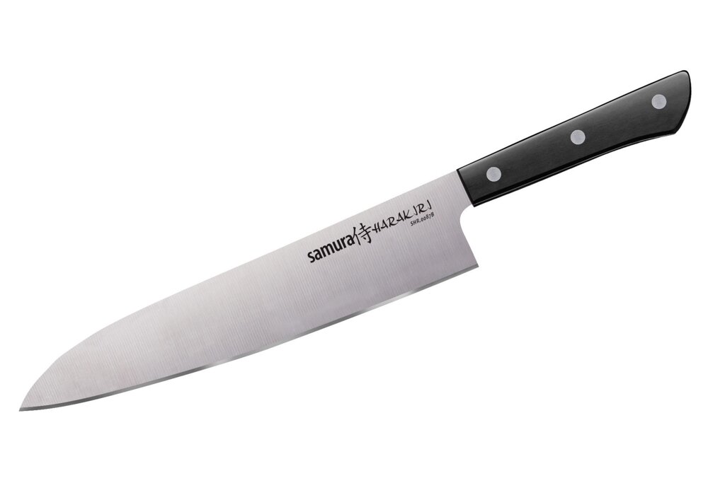 Нож кухонный "Samura HARAKIRI" Гранд Шеф 240 мм, коррозие-стойкая сталь, ABS пластик от компании Admi - фото 1