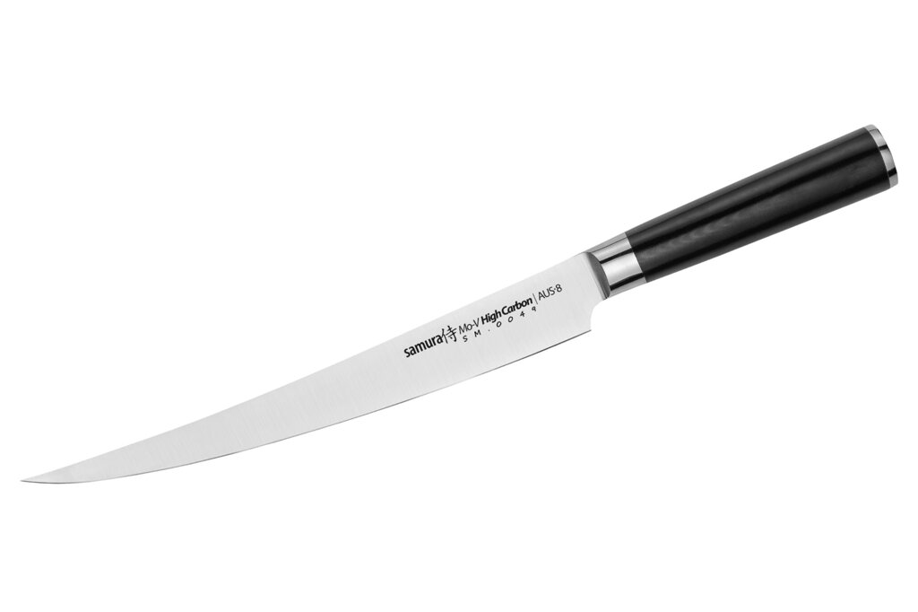 Нож кухонный "Samura Mo-V" для нарезки, длинный слайсер 251 мм, G-10 от компании Admi - фото 1