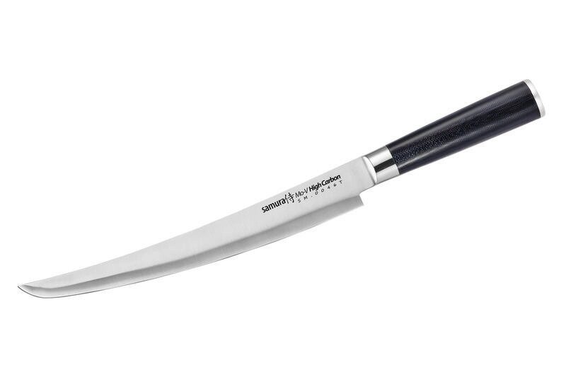 Нож кухонный Samura Mo-V для нарезки слайсер танто, сталь Mo-V, G10, 230 мм от компании Admi - фото 1