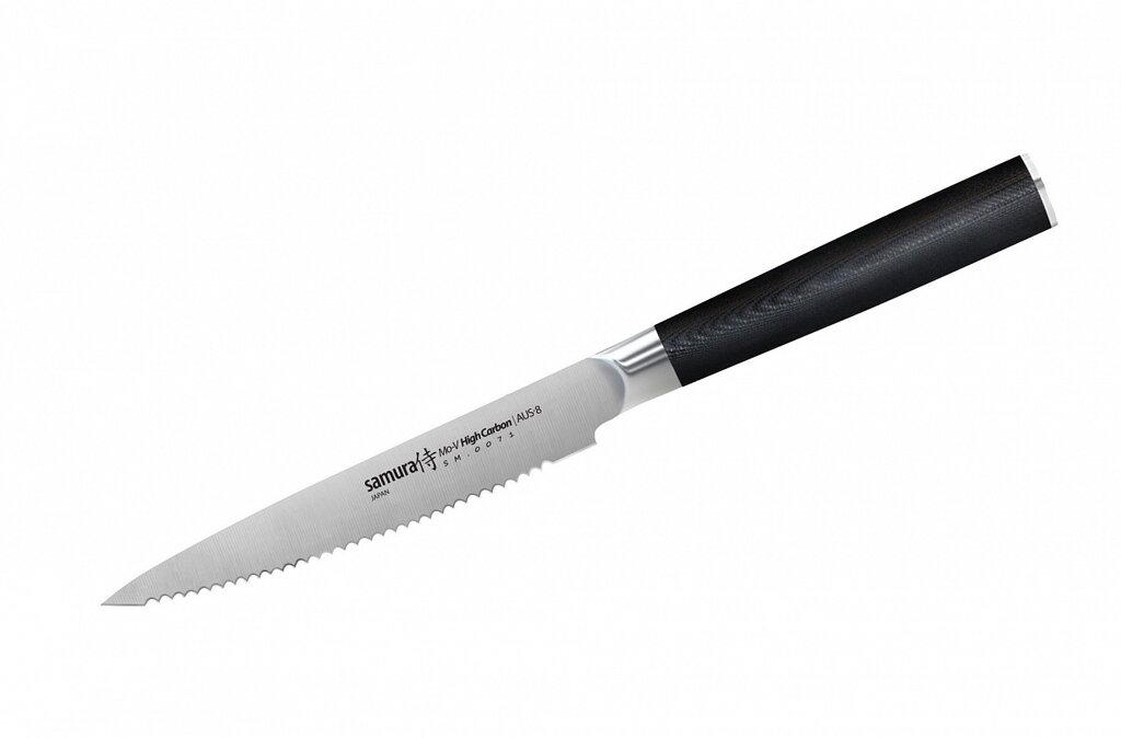 Нож кухонный Samura Mo-V для томатов 120 мм, G-10 от компании Admi - фото 1