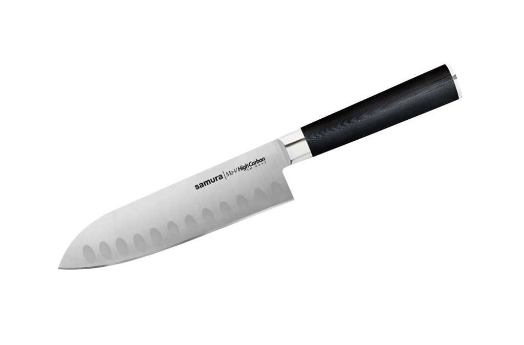 Нож кухонный "Samura Mo-V" Сантоку 138 мм, G-10 от компании Admi - фото 1