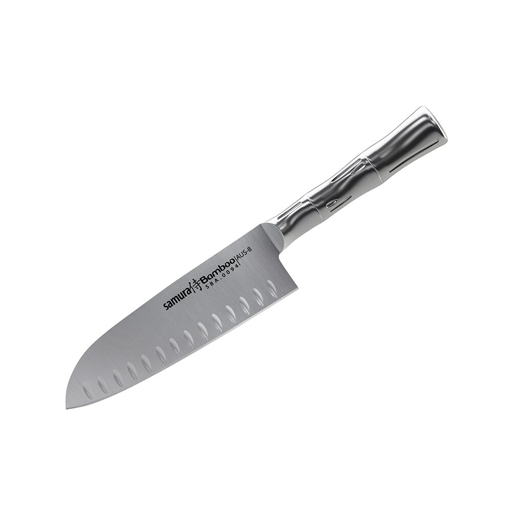 Нож кухонный Сантоку Samura Bamboo SBA-0094/Y, сталь AUS-8 от компании Admi - фото 1