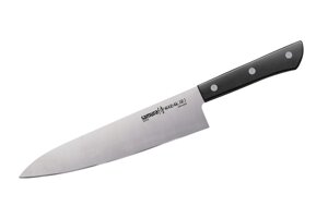 Нож кухонный Шеф Samura "HARAKIRI"SHR-0085B) 208 мм, сталь AUS-8, рукоять ABS пластик, чёрный