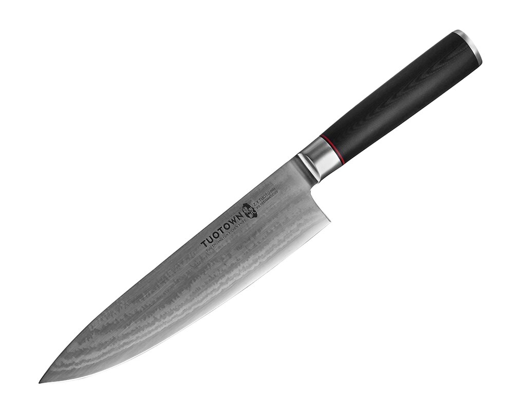 Нож кухонный Шеф Tuotown, серия FT-Series, VG10 Дамасская сталь от компании Admi - фото 1