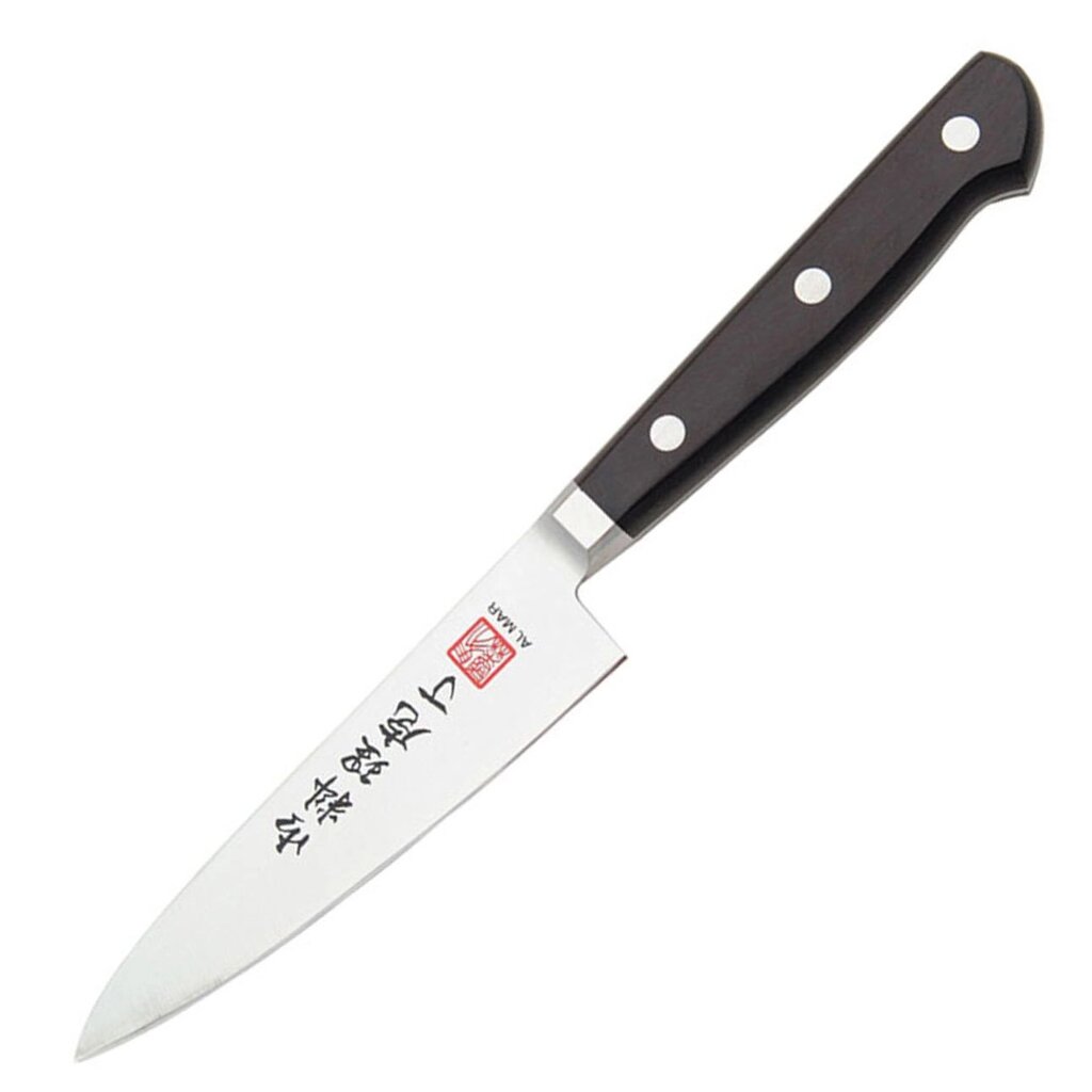 Нож кухонный универсальный Al Mar, сталь VG-2 Laminated, рукоять Pakka wood, чёрный от компании Admi - фото 1
