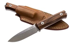 Нож LionSteel Bushcraft-R, сталь Sleipner, Stone Washed, рукоять дерево