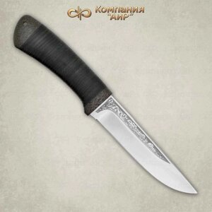 Нож Лиса, кожа, 95х18