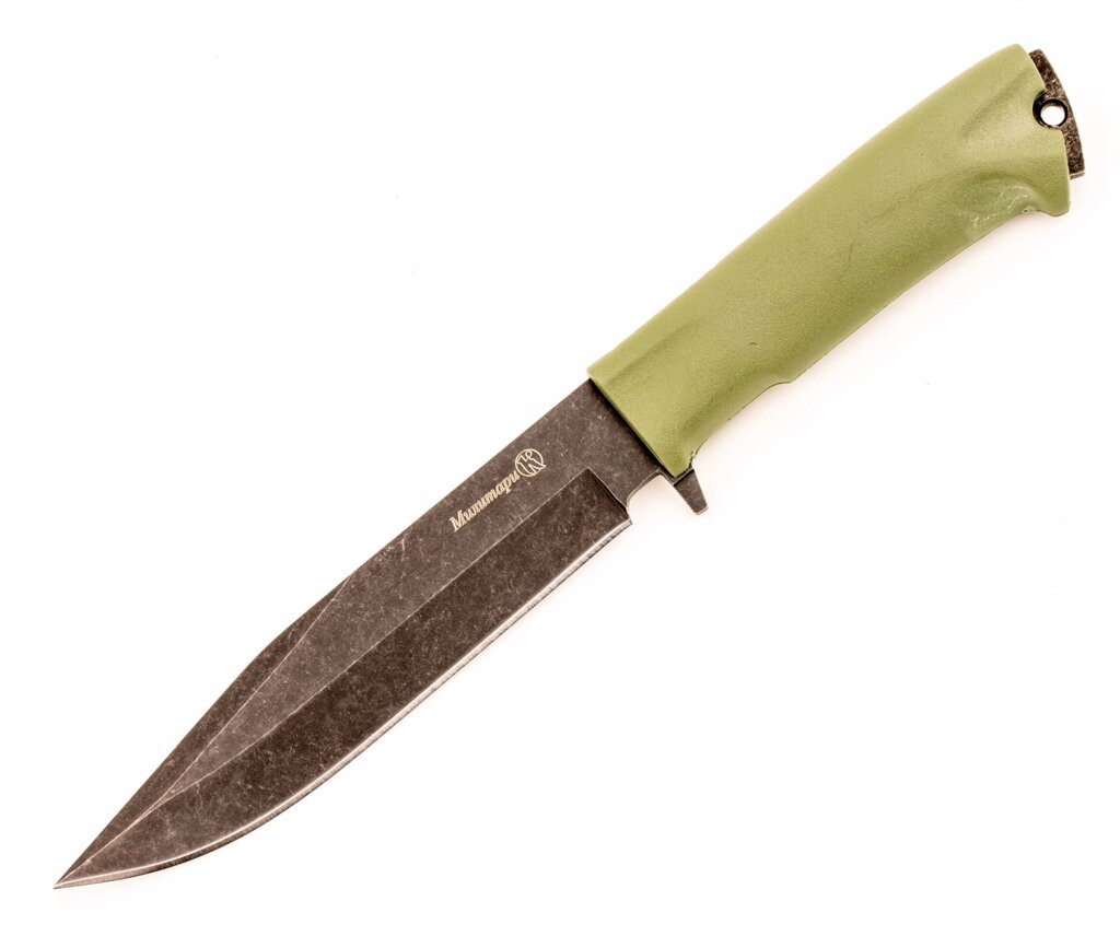 Нож Милитари, сталь AUS-8, рукоять хаки, Кизляр от компании Admi - фото 1