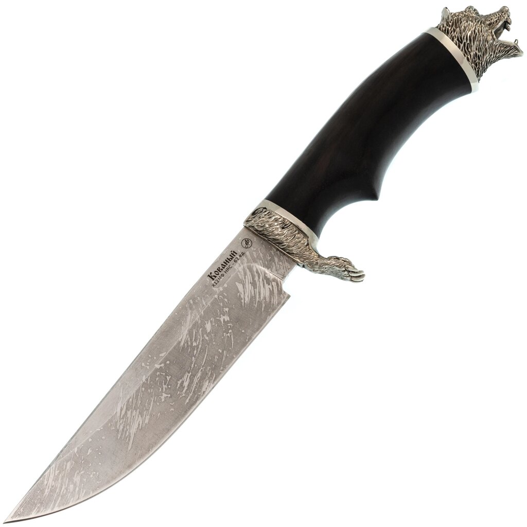 Нож Мишутка с лапой гардой, сталь Х12МФ, граб от компании Admi - фото 1
