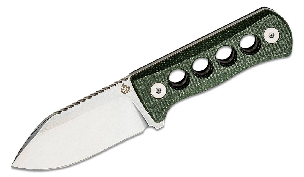 Нож QSP Canary, сталь 14C28N, рукоять микарта, зеленый от компании Admi - фото 1
