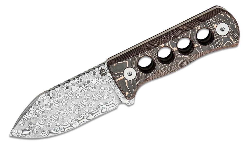 Нож QSP Canary, сталь дамаск, рукоять карбон от компании Admi - фото 1