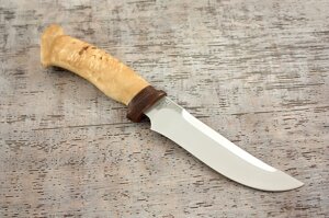 Нож разделочный "Росомаха" карельская береза, АиР
