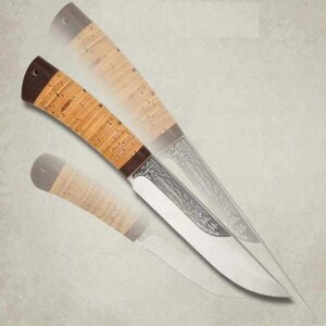 Нож разделочный "Шашлычный-сред. береста, 95х18