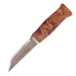 Нож с фиксированным клинком Brusletto Nansen, сталь Sandvik 12C27, рукоять карельская береза
