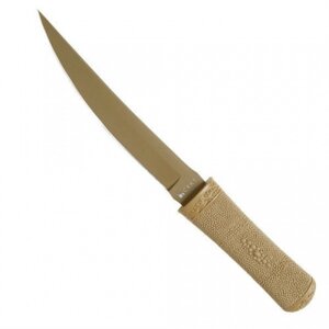 Нож с фиксированным клинком CRKT Hissatsu (Desert Tan), сталь 440А, рукоять пластик/резина