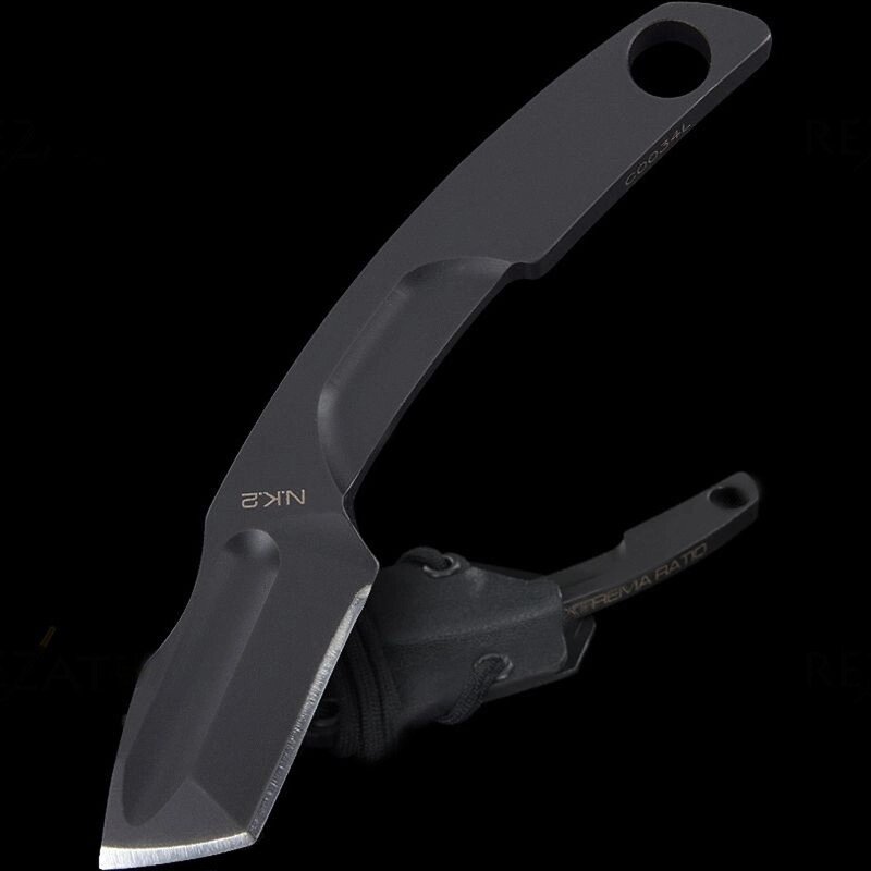 Нож с фиксированным клинком Extrema Ratio N. K.2 Black, сталь Bhler N690, цельнометаллический от компании Admi - фото 1