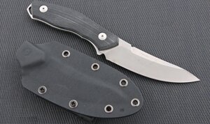 Нож с фиксированным клинком Fantoni, C. U. T. Fixed, FAN/CUTFxSwBkKy, сталь CPM-S30V, рукоять cтеклотекстолит G-10, Black/Gray