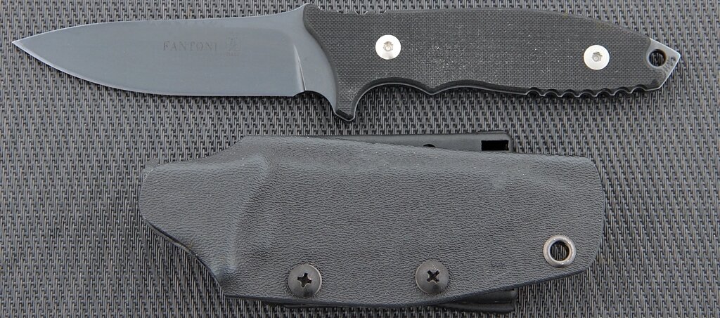 Нож с фиксированным клинком Fantoni, HB Fixed, FAN/HBFxBkBkKy, сталь CPM-S35VN, рукоять стеклотекстолит G-10 от компании Admi - фото 1