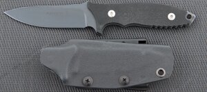 Нож с фиксированным клинком Fantoni, HB Fixed, FAN/HBFxBkBkKy, сталь CPM-S35VN, рукоять стеклотекстолит G-10