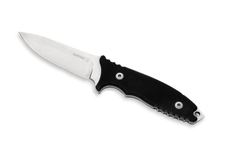 Нож с фиксированным клинком Fantoni, HB Fixed, FAN/HBFxSwBkKy, сталь CPM-S35VN, рукоять стеклотекстолит G-10, чёрный от компании Admi - фото 1