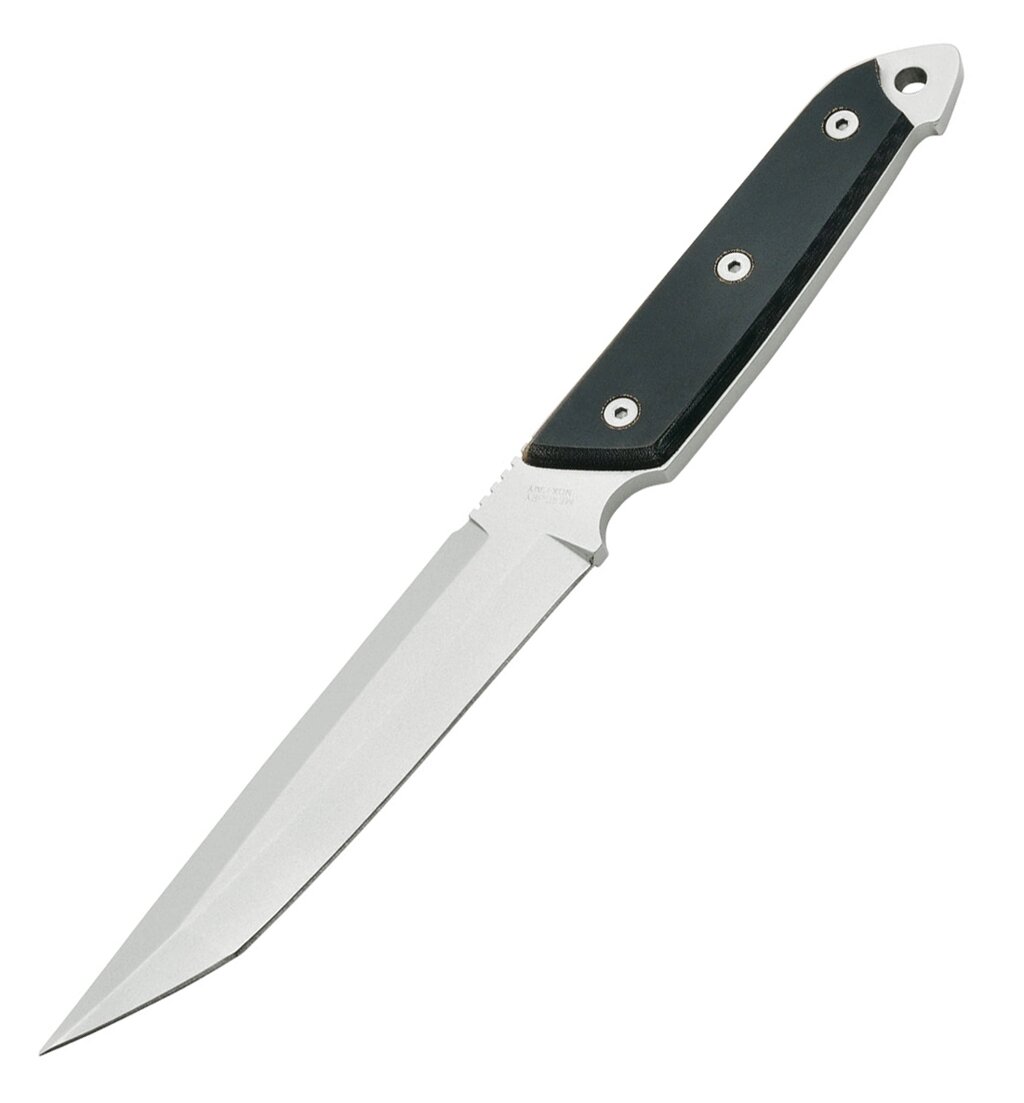 Нож с фиксированным клинком Mercury Combat MY\9221-22, сталь Z50CD15, рукоять черная микарта от компании Admi - фото 1