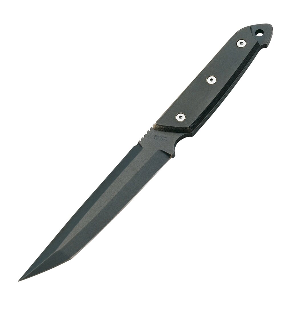 Нож с фиксированным клинком Mercury Combat TEFLON MY\9221-22T, сталь Z50CD15 тефлон, черная микарта от компании Admi - фото 1