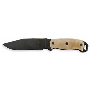 Нож с фиксированным клинком Ontario RD6, сталь 5160, рукоять микарта, tan/black