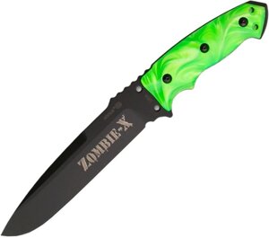 Нож с фиксированным клинком ZX-F01 Zombie-X 17.78 см, сталь A2 Tool Steel, рукоять CPL сomposite (имитация перламутра)