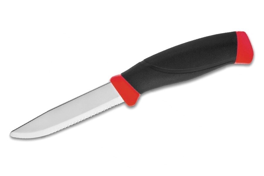Нож с фиксированным лезвием Morakniv Companion F Rescue, сталь Sandvik 12С27, рукоять резина/пластик от компании Admi - фото 1