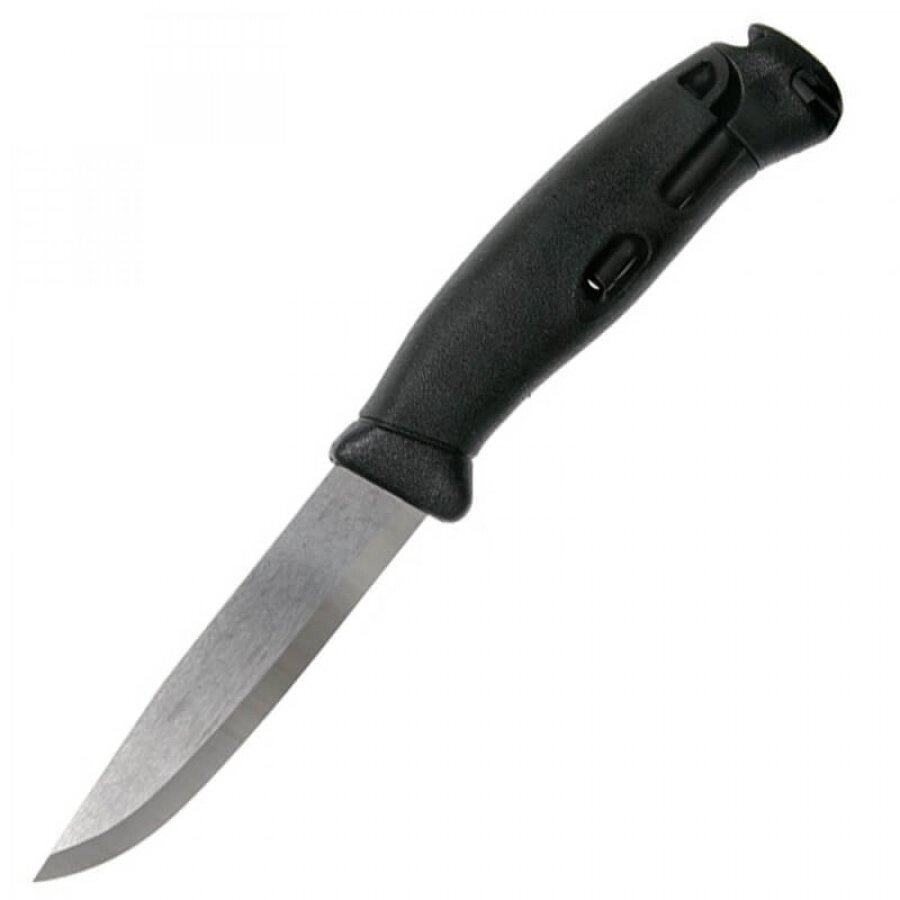 Нож с фиксированным лезвием Morakniv Companion Spark Black, сталь Sandvik 12C27, рукоять резина/пластик от компании Admi - фото 1