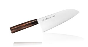 Нож Сантоку ZEN, Tojiro, FD-567, сталь VG-10, коричневый в картонной коробке