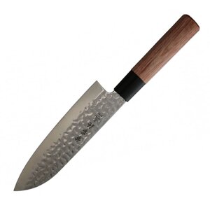 Нож шефа Сантоку Kanetsune, сталь DSR1K6, рукоять pakka wood