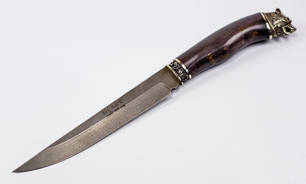 Нож Шерхан, литой булат Баранова, карельская береза от компании Admi - фото 1