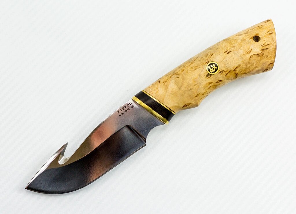 Нож Скинер, сталь Х12МФ, карельская берёза от компании Admi - фото 1