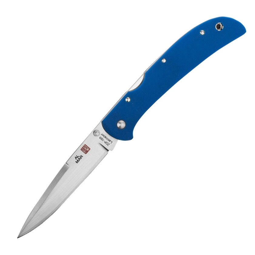 Нож складной Al Mar Eagle Heavy Duty, сталь ZDP-189 / Laminated 420J2 Talon, рукоять стеклотекстолит G-10, синий от компании Admi - фото 1