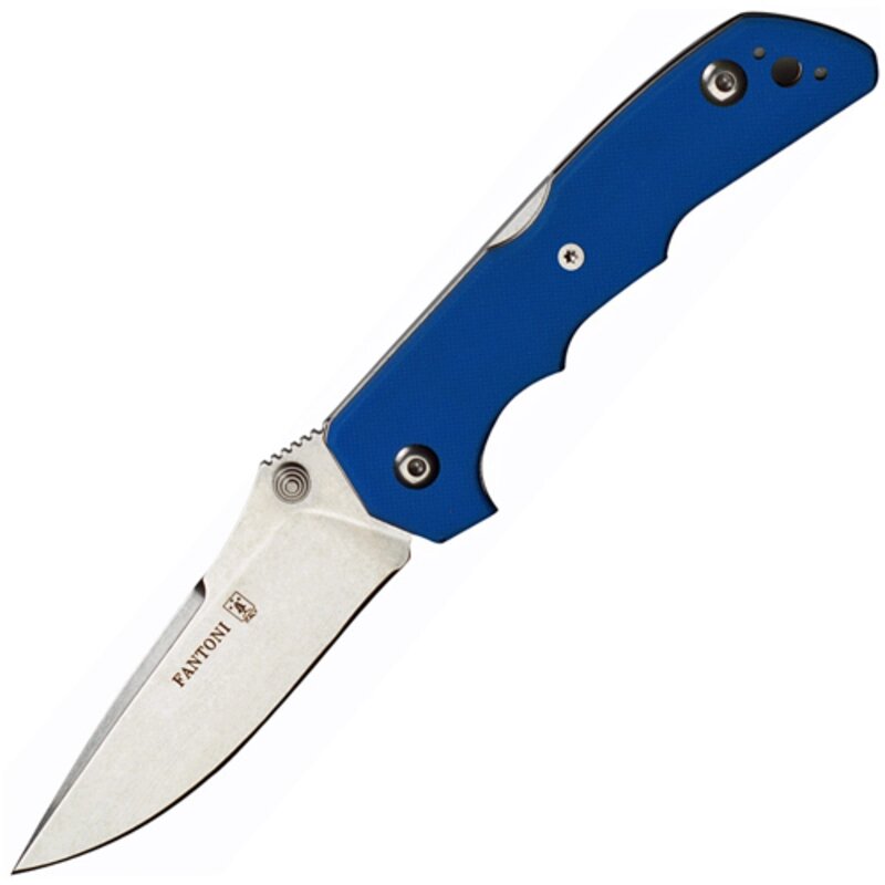 Нож складной Fantoni, Mix, Massimo Fantoni Design, FAN/MIX BL, сталь CPM-S30V, рукоять стеклотекстолит G-10, синий от компании Admi - фото 1