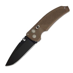 Нож складной Hogue EX-03 Black Drop Point, сталь 154CM, рукоять инженерный пластик, коричневый