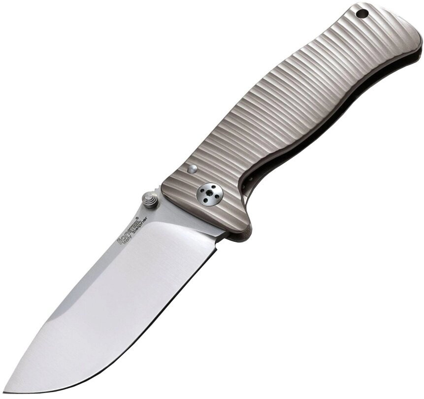 Нож складной LionSteel SR1 G, сталь Sleipner, рукоять титан от компании Admi - фото 1