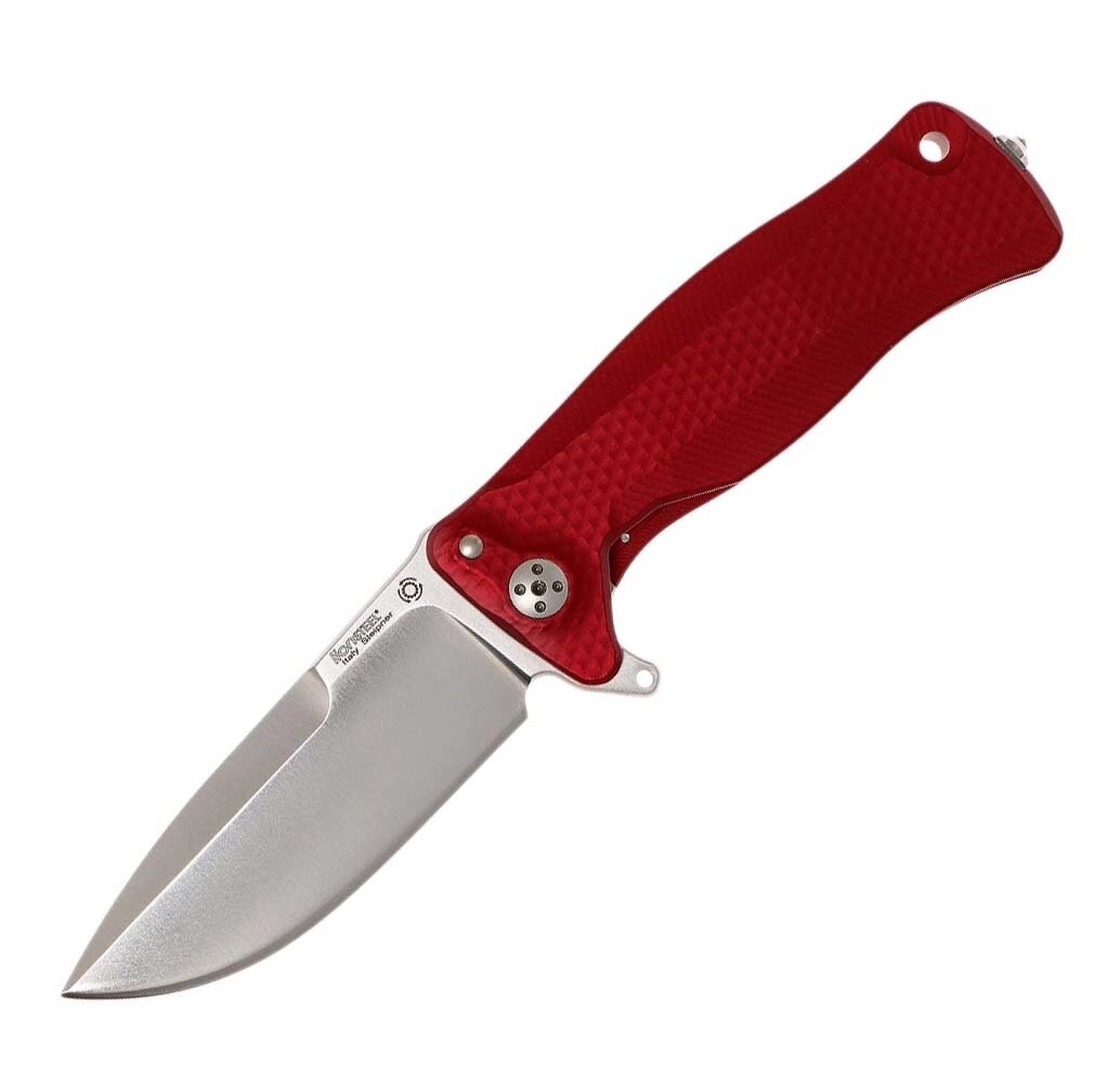 Нож складной LionSteel SR11A RS RED, сталь Uddeholm Sleipner Satin Finish, рукоять алюминий (Solid), красный от компании Admi - фото 1