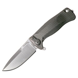 Нож складной LionSteel SR22 G (GREY) Mini, сталь Uddeholm Sleipner Satin, рукоять титан по технологии Solid, серый