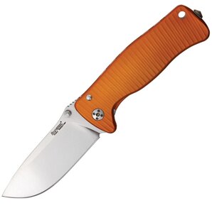 Нож складной LionSteel SR2A OS Mini, сталь Uddeholm Sleipner Satin Finish, рукоять алюминий (Solid), оранжевый