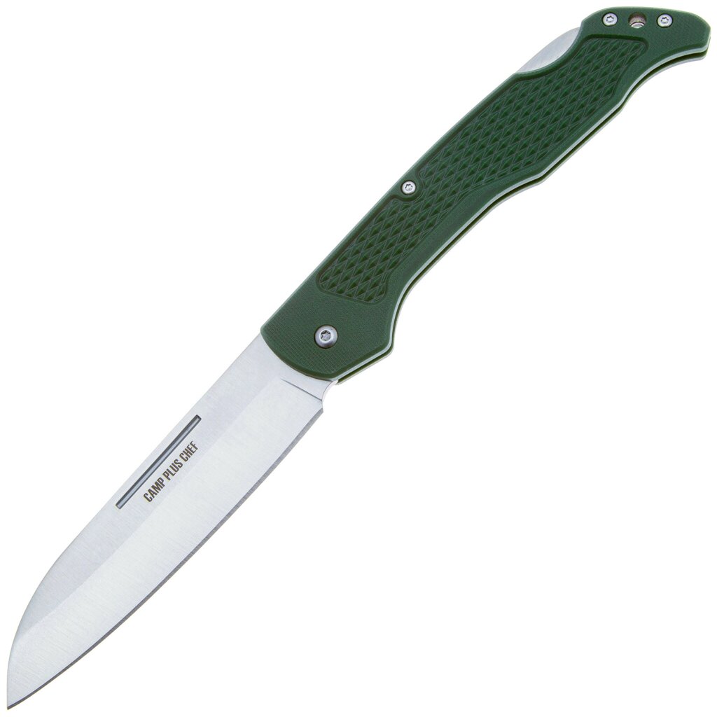 Нож складной Ontario Camp Plus Chef's Lockback, сталь AUS-8, рукоять полимер, green от компании Admi - фото 1