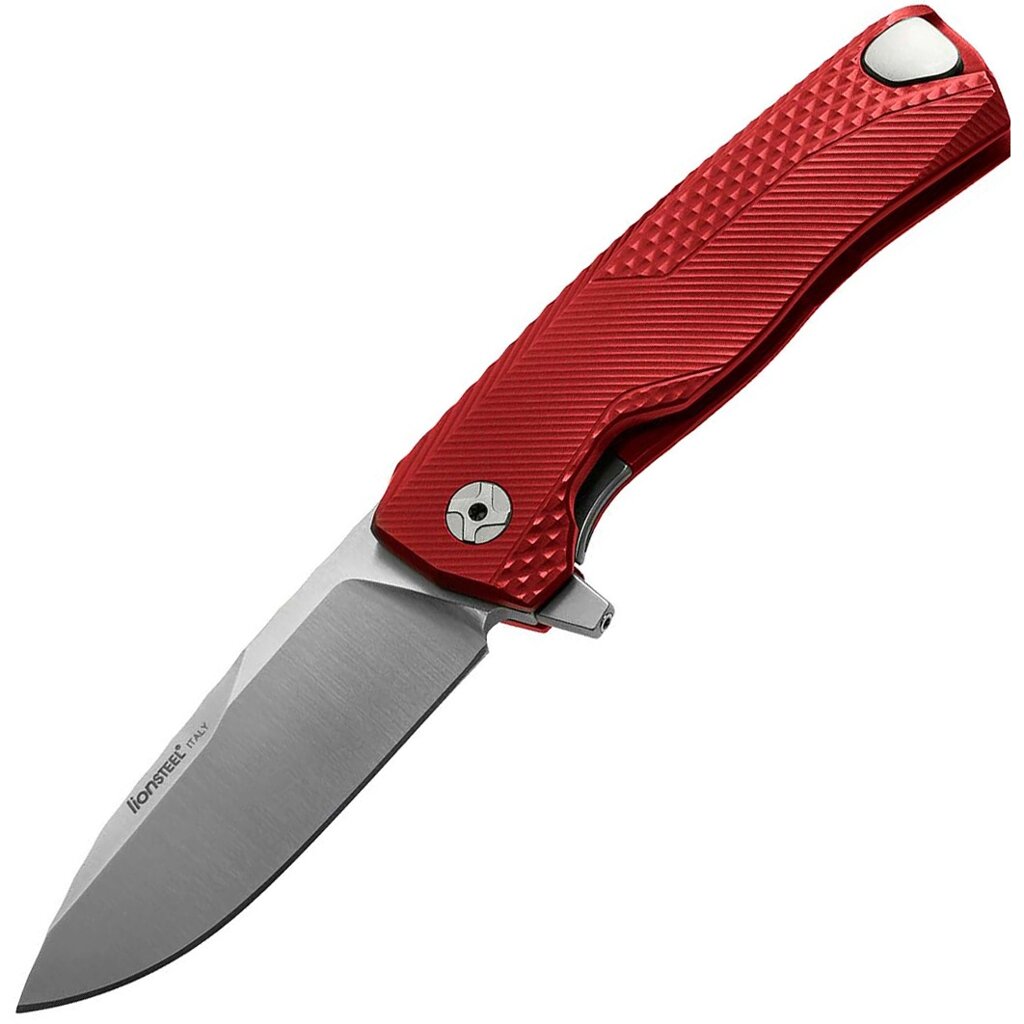 Нож складной ROK Ball-Bearing Flipper, Red Solid Aluminum Handle, Satin Finish Bhler M390 от компании Admi - фото 1